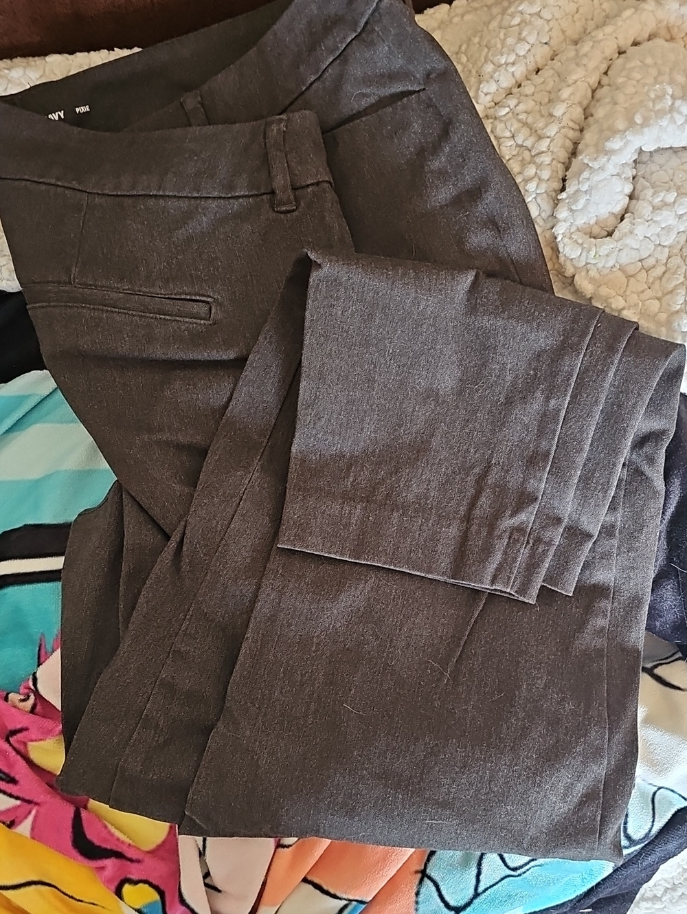 Women's Classic Gray Dress Pants - Tailored Fit Old Navy Pixie Size 16